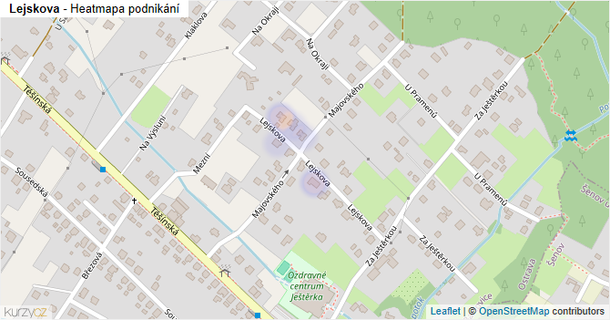 Lejskova - mapa podnikání
