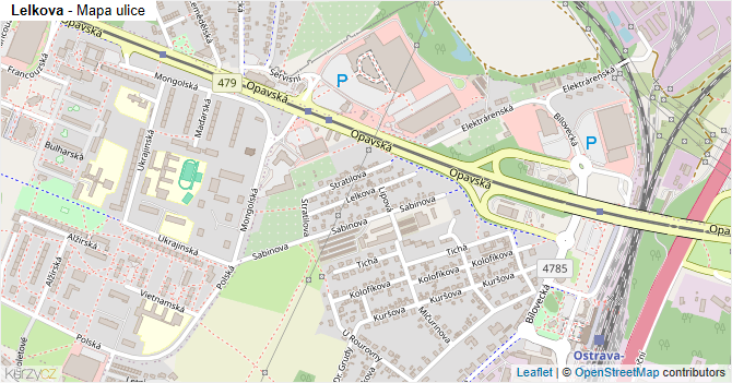Lelkova - mapa ulice
