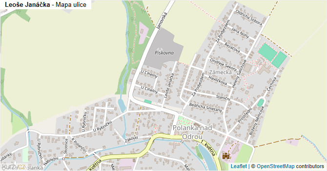 Leoše Janáčka - mapa ulice