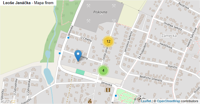 Leoše Janáčka - mapa firem