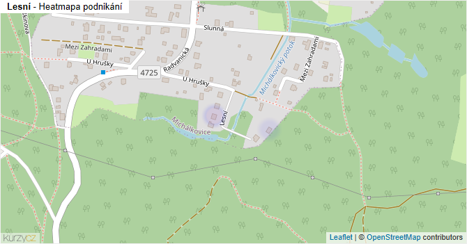 Lesní - mapa podnikání