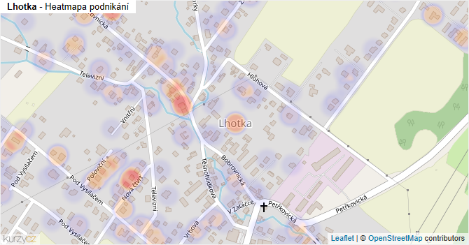 Lhotka - mapa podnikání