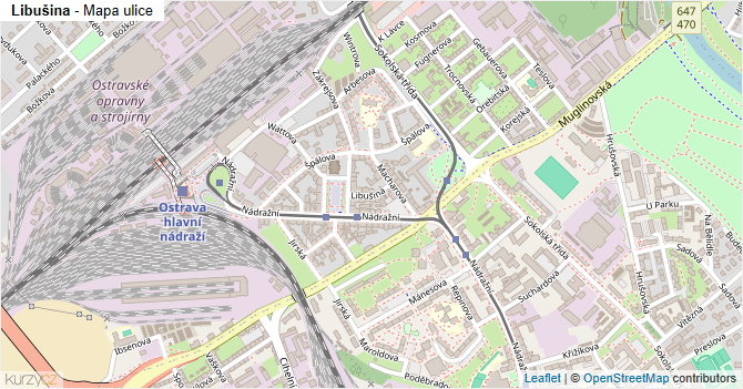 Libušina - mapa ulice