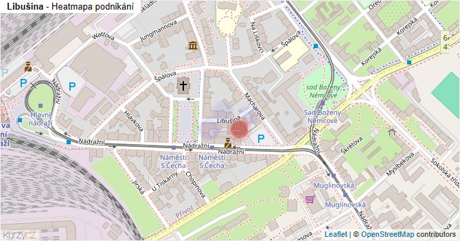 Libušina - mapa podnikání