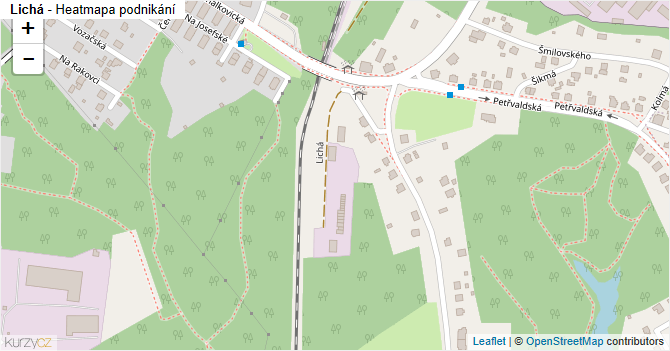 Lichá - mapa podnikání