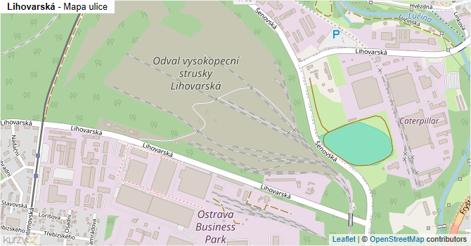 Lihovarská - mapa ulice
