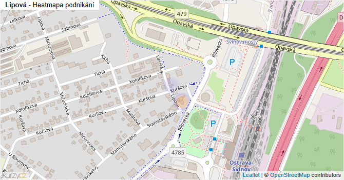 Lipová - mapa podnikání
