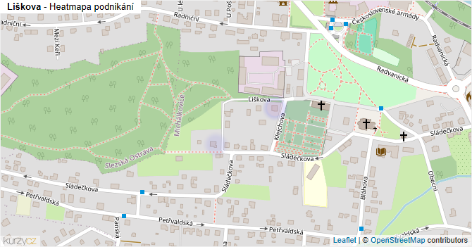 Liškova - mapa podnikání