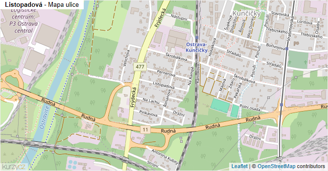 Listopadová - mapa ulice