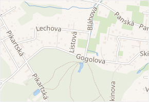 Listová v obci Ostrava - mapa ulice