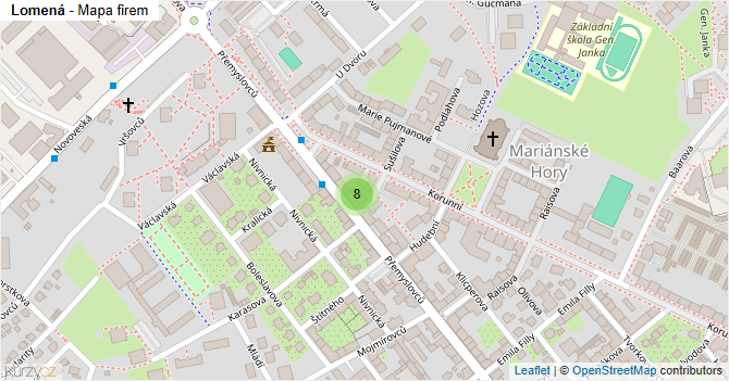 Lomená - mapa firem