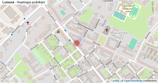 Lomená - mapa podnikání