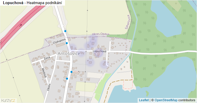 Lopuchová - mapa podnikání