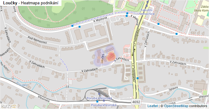 Loučky - mapa podnikání