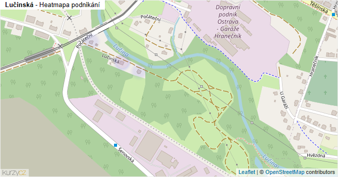 Lučinská - mapa podnikání