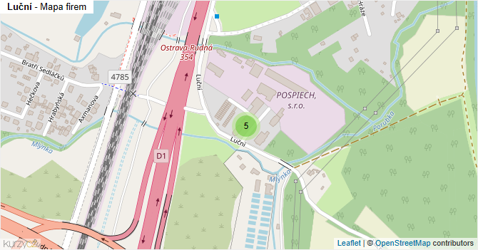 Luční - mapa firem