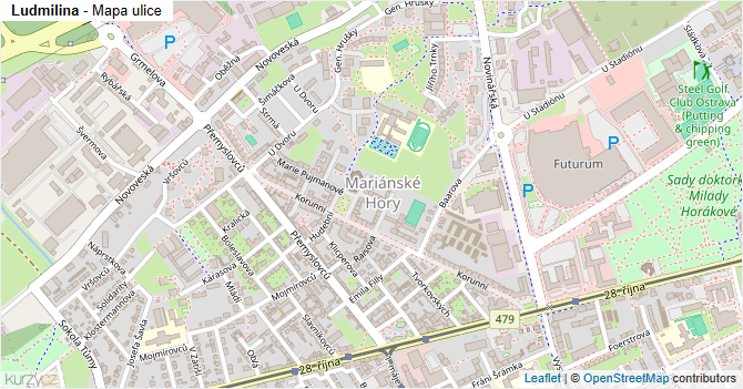 Ludmilina - mapa ulice