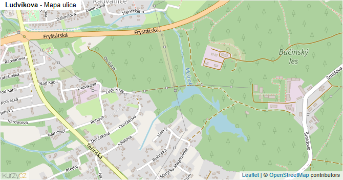 Ludvíkova - mapa ulice
