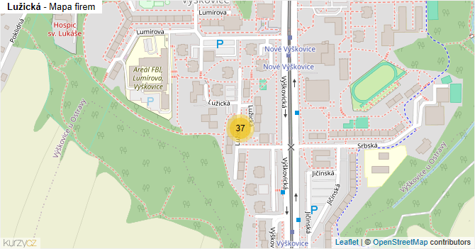 Lužická - mapa firem