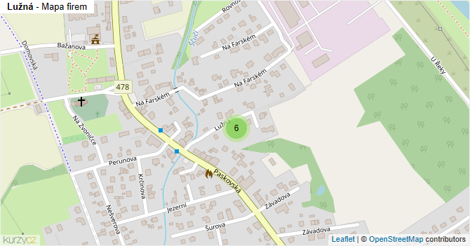 Lužná - mapa firem