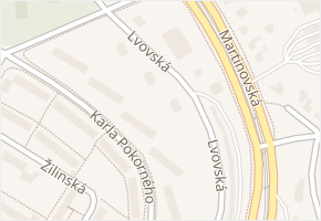 Lvovská v obci Ostrava - mapa ulice