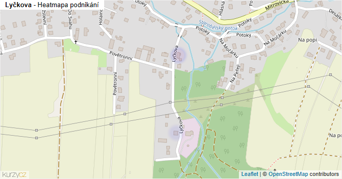 Lyčkova - mapa podnikání