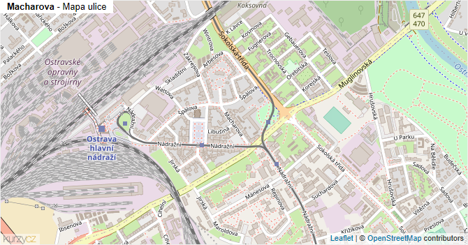 Macharova - mapa ulice