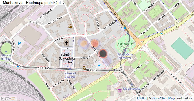 Macharova - mapa podnikání