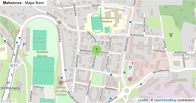 Mahenova - mapa firem