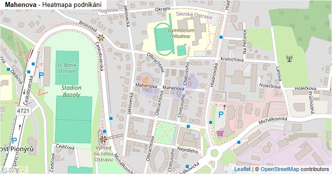 Mahenova - mapa podnikání