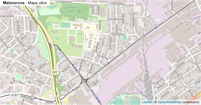 Maixnerova - mapa ulice