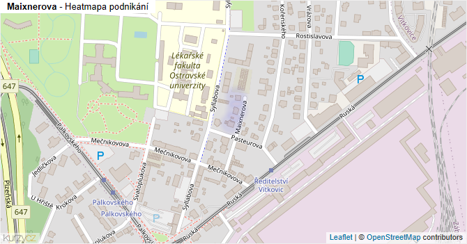 Maixnerova - mapa podnikání