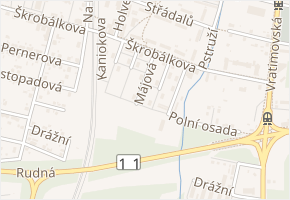 Májová v obci Ostrava - mapa ulice