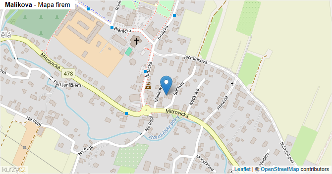 Malíkova - mapa firem