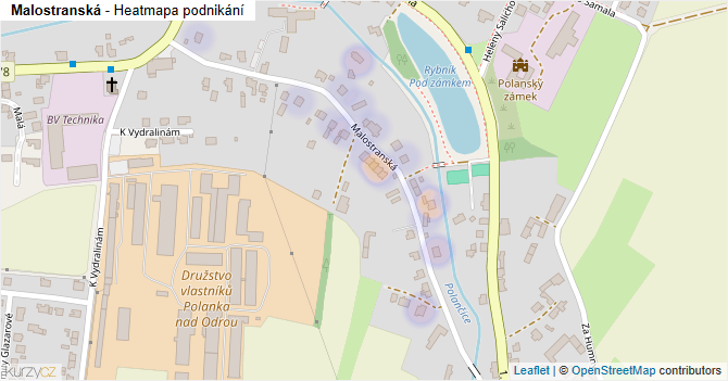 Malostranská - mapa podnikání