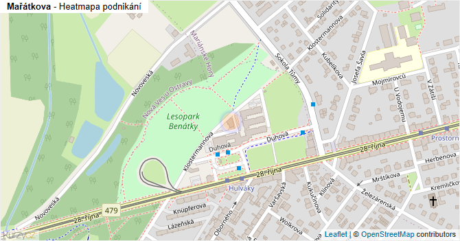 Mařátkova - mapa podnikání