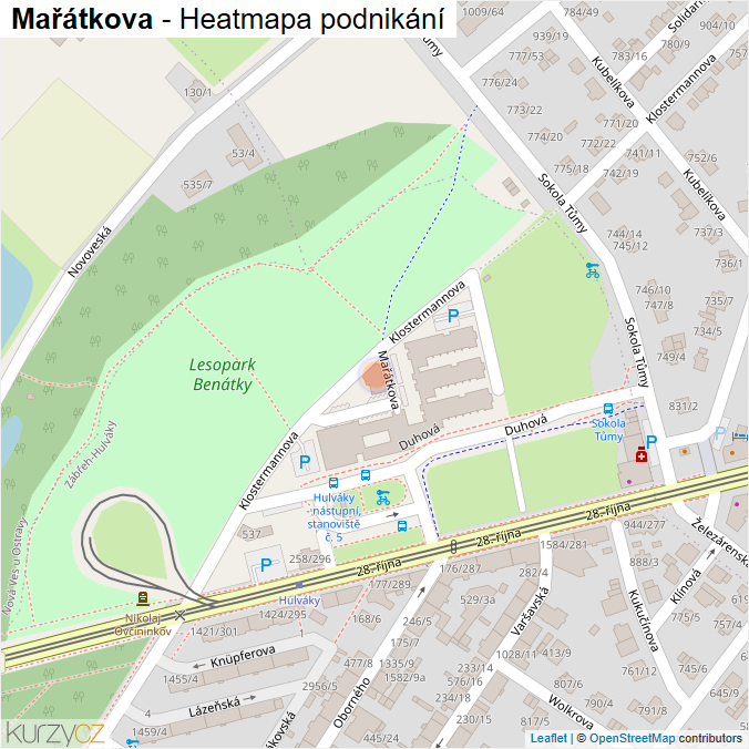 Mapa Mařátkova - Firmy v ulici.