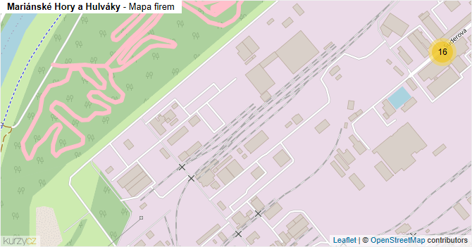 Mariánské Hory a Hulváky - mapa firem