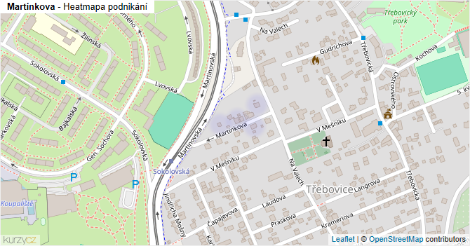 Martínkova - mapa podnikání