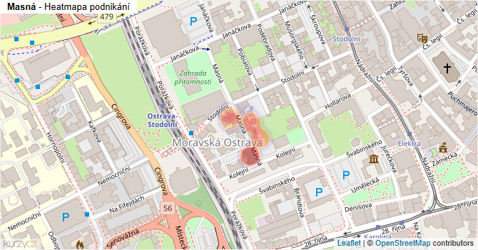 Masná - mapa podnikání