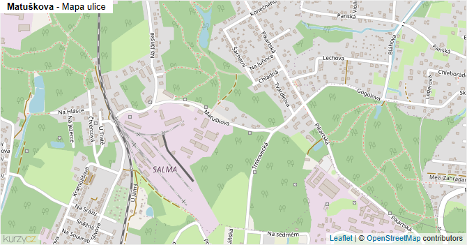 Matuškova - mapa ulice