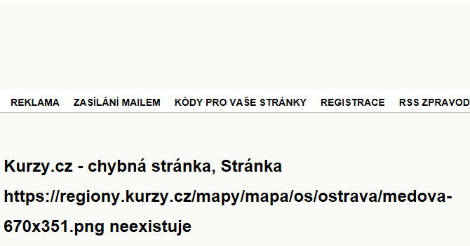 Medová - mapa ulice