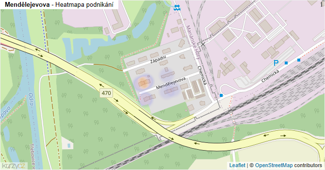 Mendělejevova - mapa podnikání
