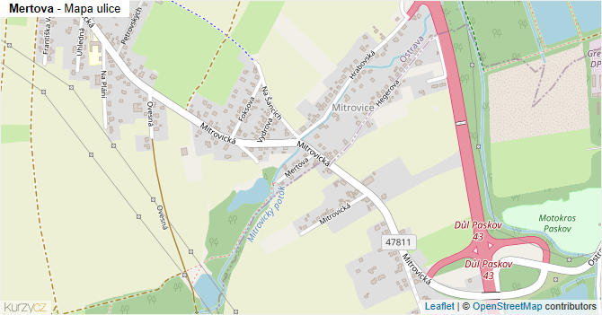 Mertova - mapa ulice