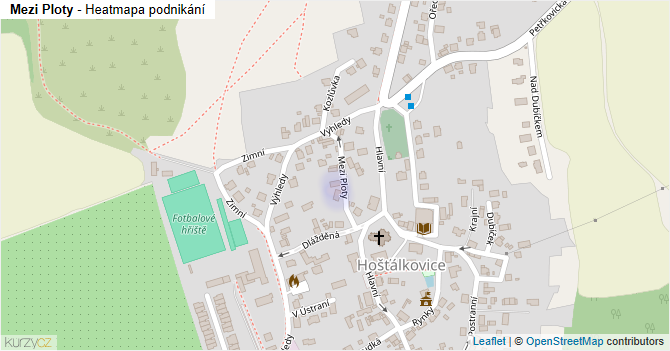 Mezi Ploty - mapa podnikání