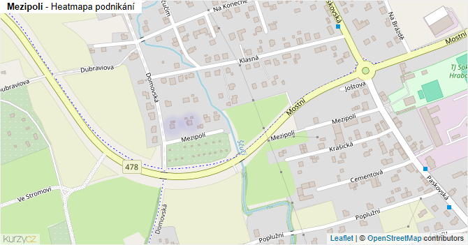 Mezipolí - mapa podnikání