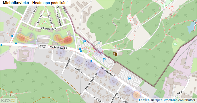 Michálkovická - mapa podnikání