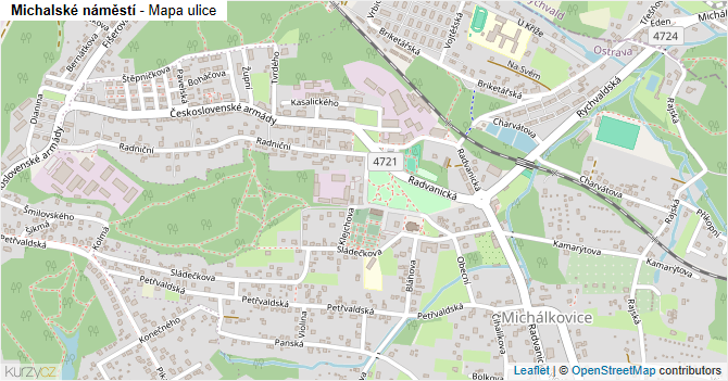 Michalské náměstí - mapa ulice