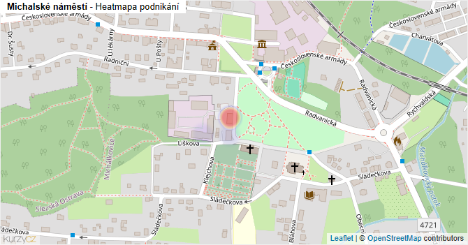 Michalské náměstí - mapa podnikání