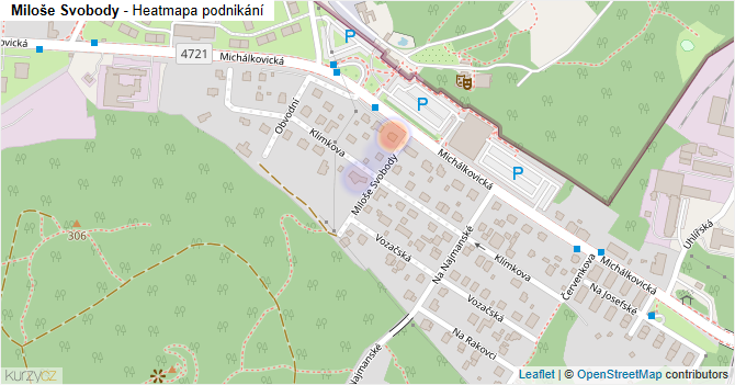 Miloše Svobody - mapa podnikání